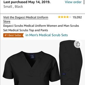 Black Scrub Set like new